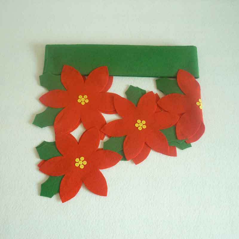 Christmas petal curtain