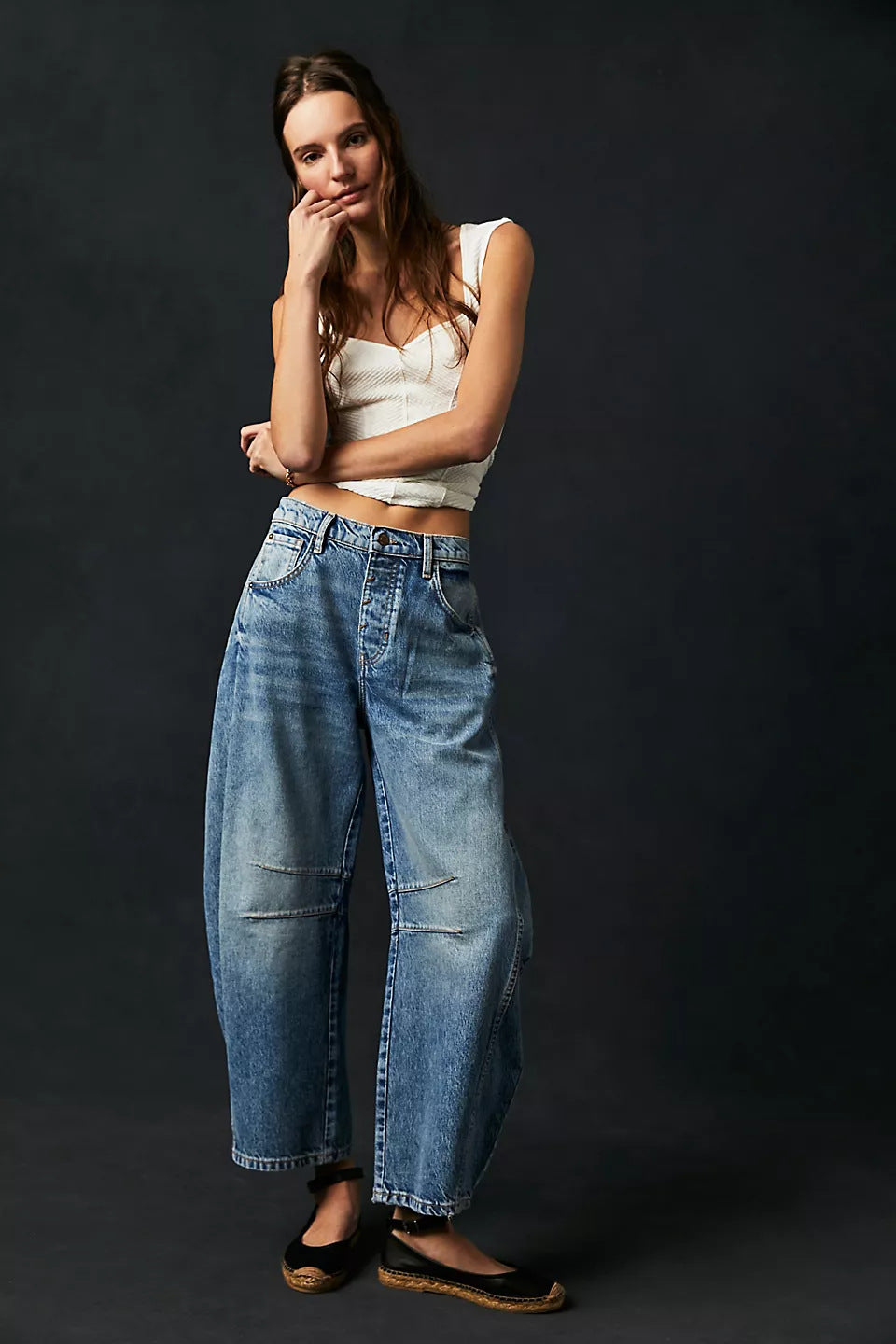 Ezzilife pants, Baggy Barrel Jeans – High Stretch Casual Fit