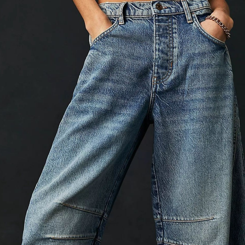 Ezzilife pants, Baggy Barrel Jeans – High Stretch Casual Fit