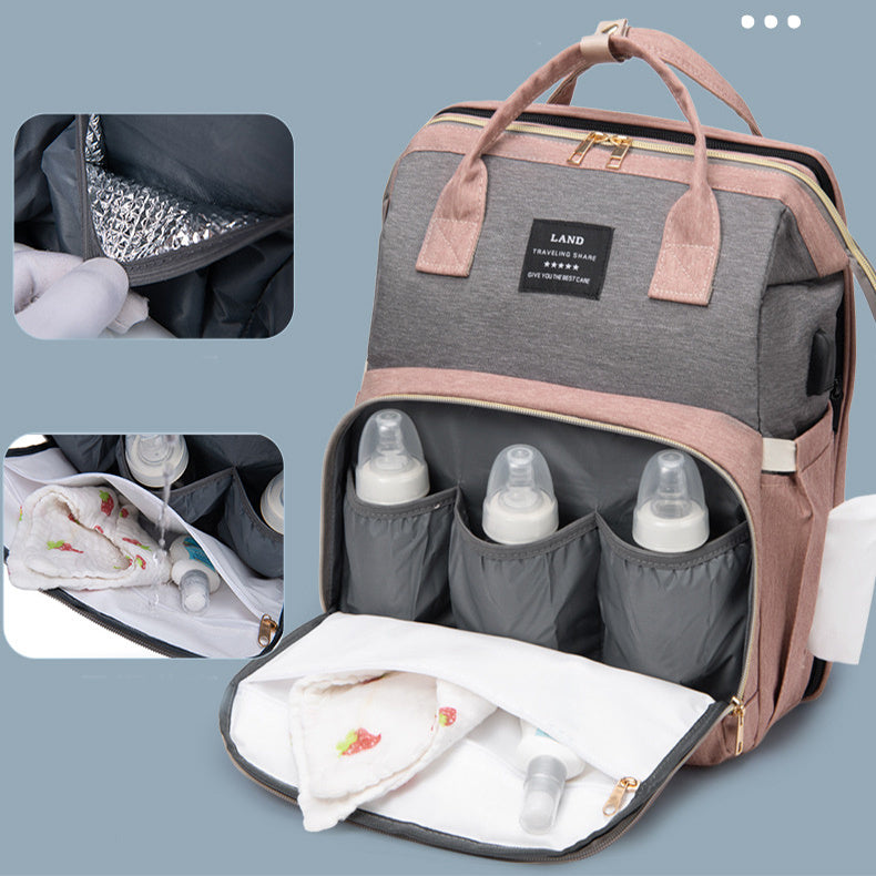Crib Backpack – Multi-Function Nappy Bag for Moms