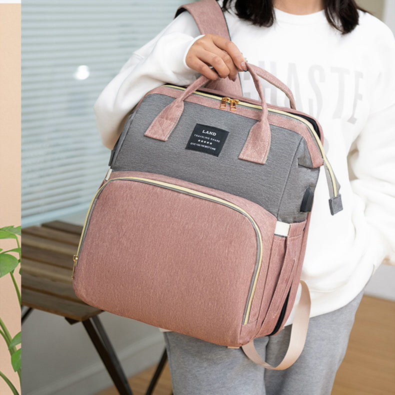 Crib Backpack – Multi-Function Nappy Bag for Moms