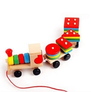 Ezzilife Wooden Train Toy – 3-in-1 Tractor Puzzle for Kids | SA Montessori Toy