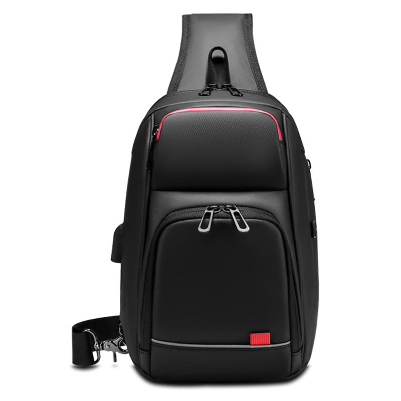 Front view Menβs Waterproof Shoulder Bag β Stylish & Ready for Mzansi Streets