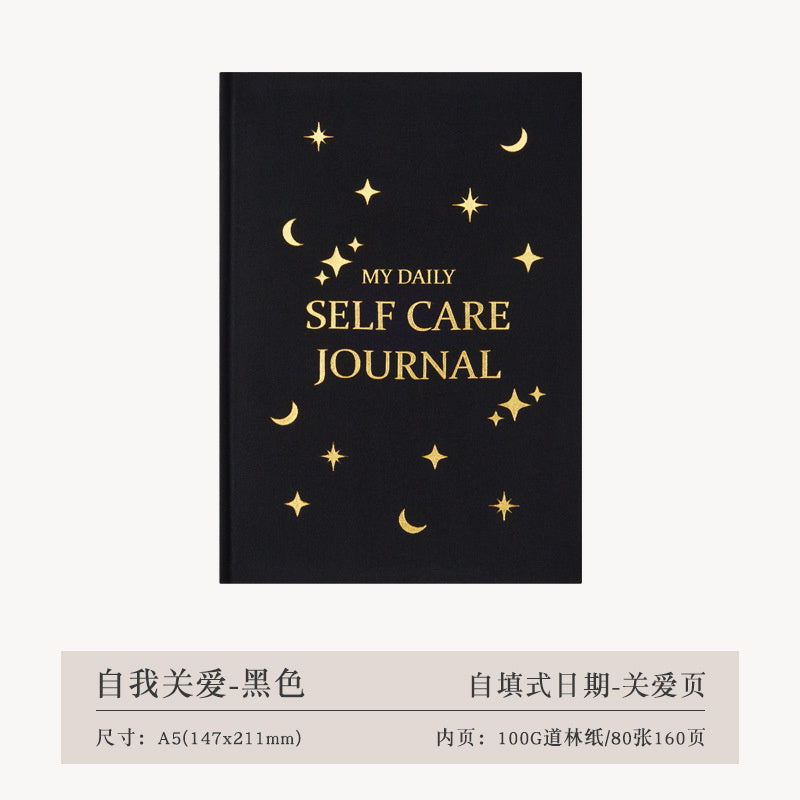 New black Empowerment Diary for Boys – A5 Cloth Journal (English)