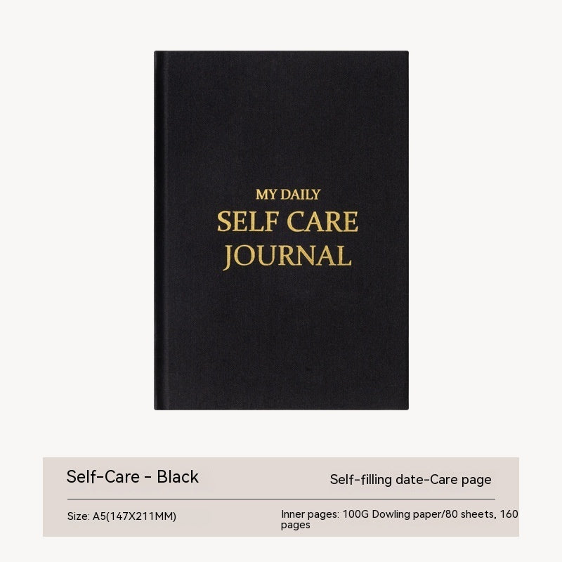 Black A5 Boys' Emotional Support Journal, Self-Care Made Easy