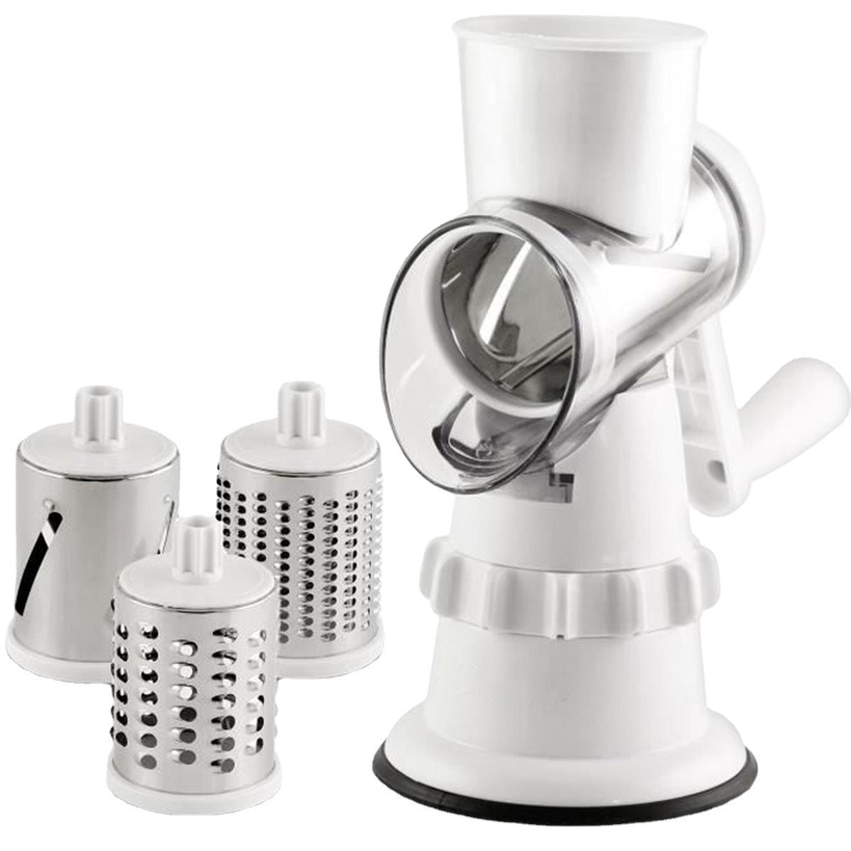 3 in 1 vegetable cutter as shown showcasing different pieces for use