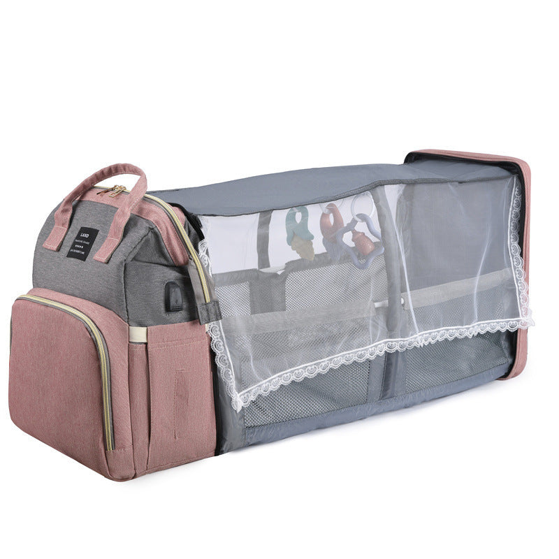 Crib Backpack – Multi-Function Nappy Bag for Moms