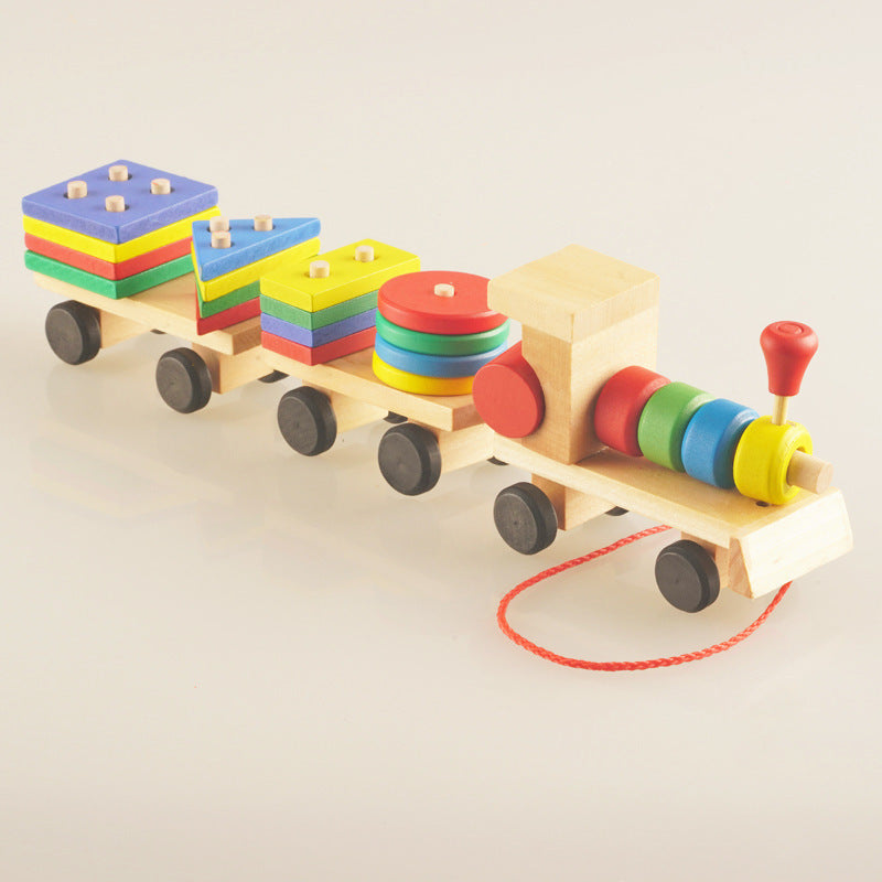 Ezzilife Wooden Train Toy – 3-in-1 Tractor Puzzle for Kids | SA Montessori Toy
