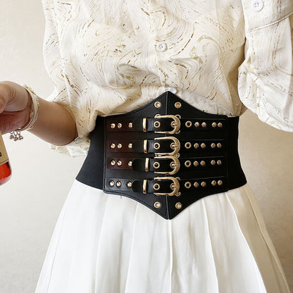 Wide Belt Punk Hip Hop Decorative Belt Nightclub Accessories