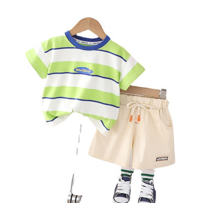 Children's Summer Short-sleeved Shirt And Shorts Leisure Suit