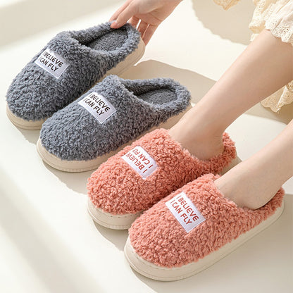 Non-Slip Indoor & Outdoor  Warm Fluffy Slipper Slides