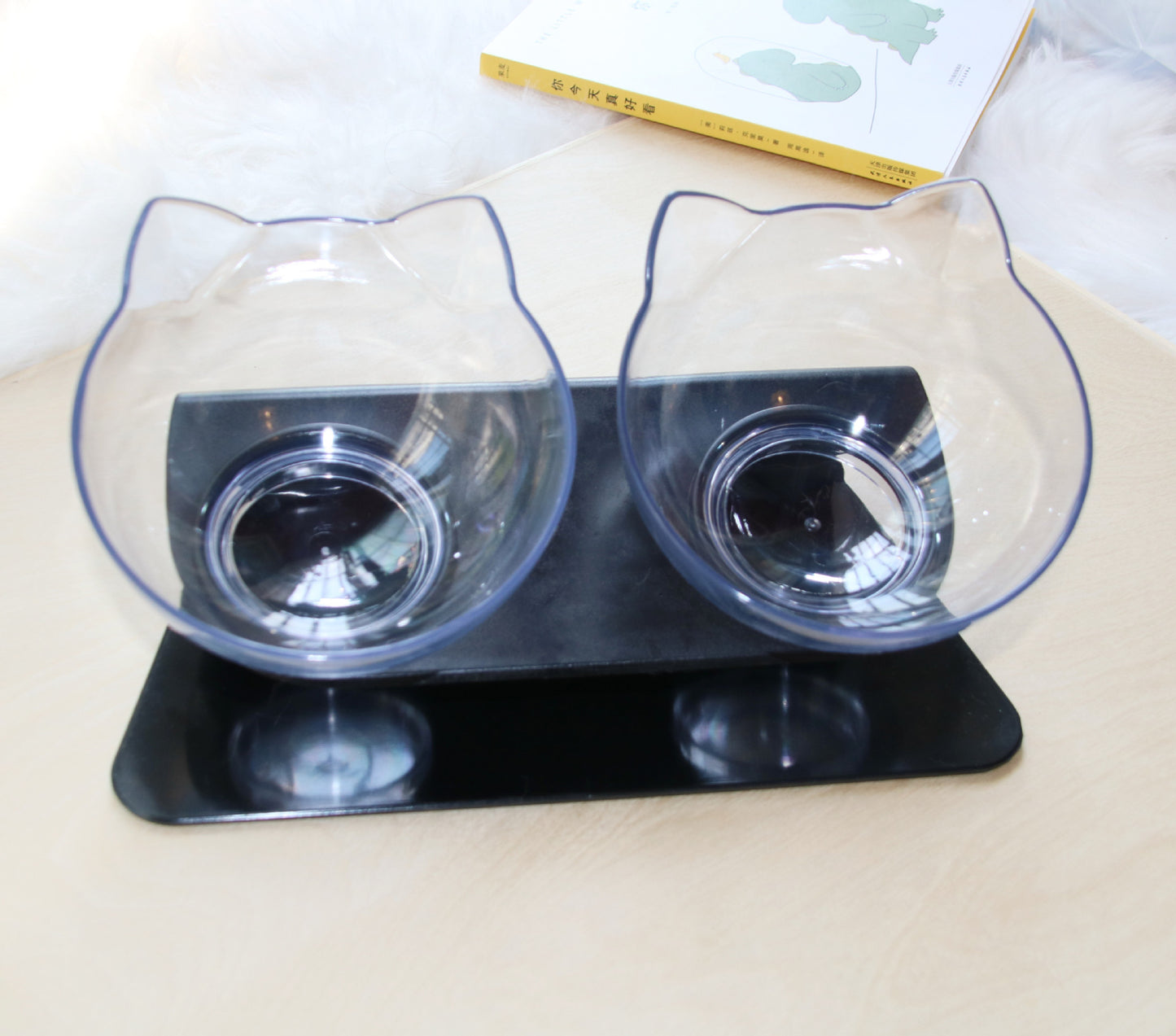 Ezzilife Raised Cat Food Bowl – Protects Neck & Spine
