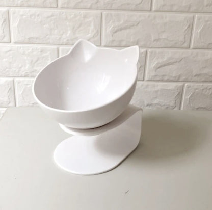 Ezzilife Raised Cat Food Bowl – Protects Neck & Spine