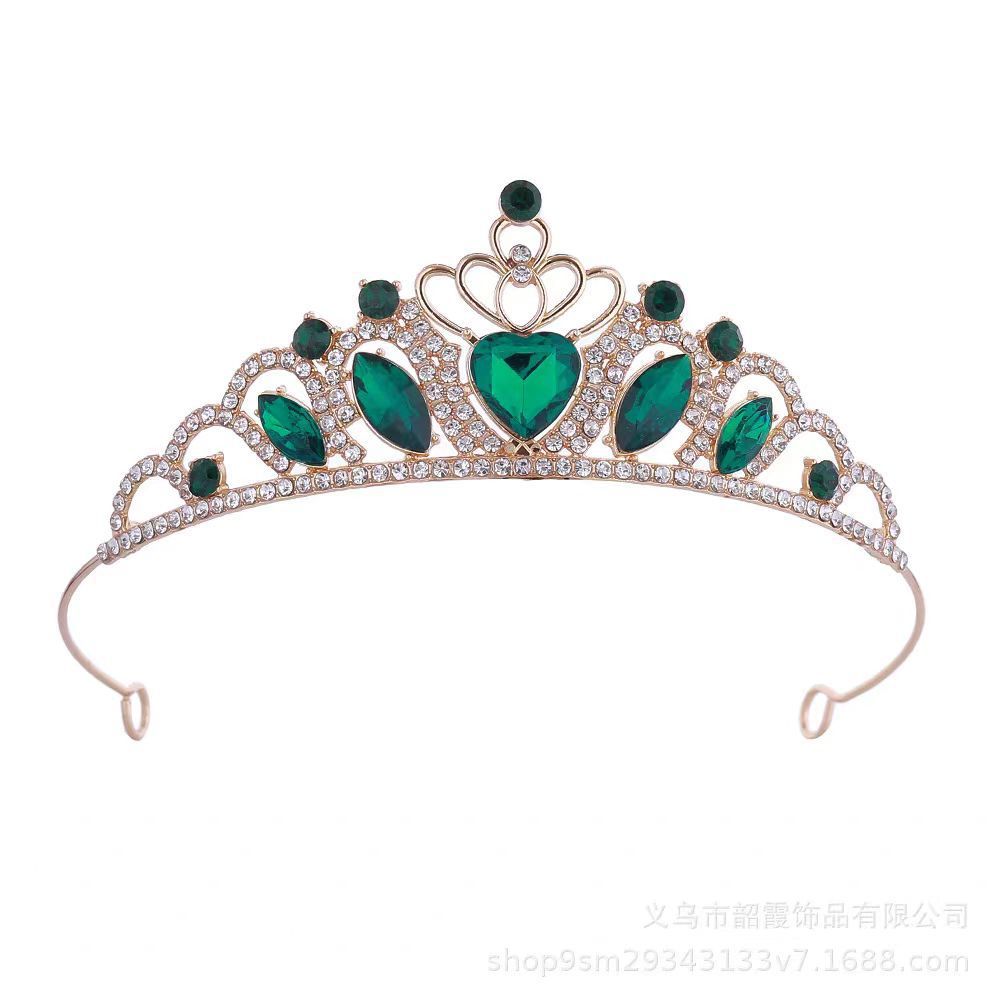 Children Crystal Crown Accessories Ballet Performance Diamond Updo Headband