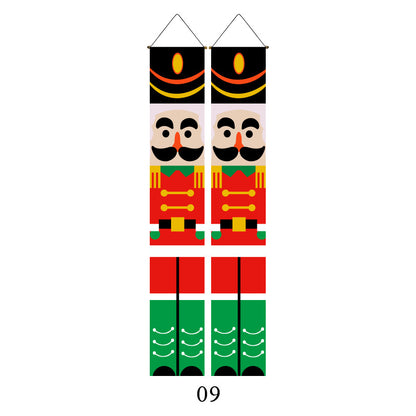 Christmas Couplet Curtain Hanging Cloth Lattice Decoration Hanging Flag