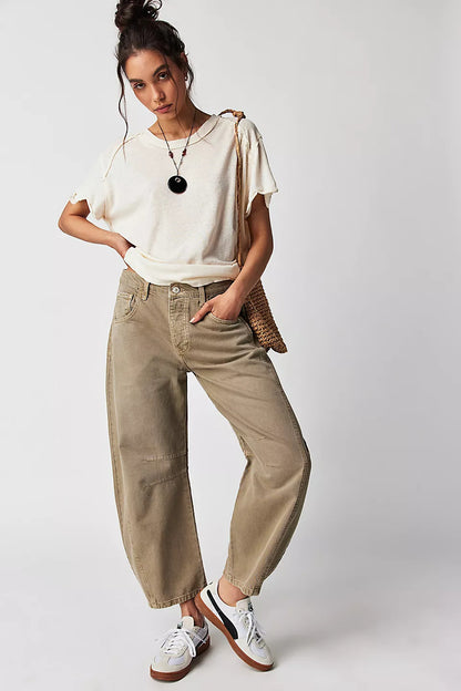 Ezzilife pants, Baggy Barrel Jeans – High Stretch Casual Fit