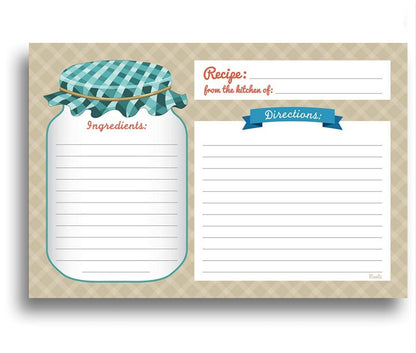 Home Kitchen Recipe Card