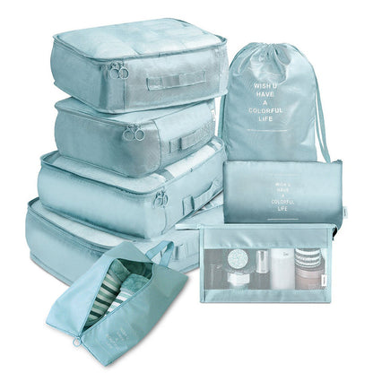 8-Piece Travel Luggage Organizer Packing Cube Set Bags