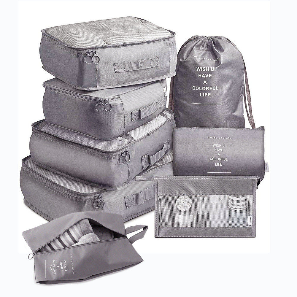 8-Piece Travel Luggage Organizer Packing Cube Set Bags