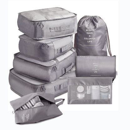 8-Piece Travel Luggage Organizer Packing Cube Set Bags