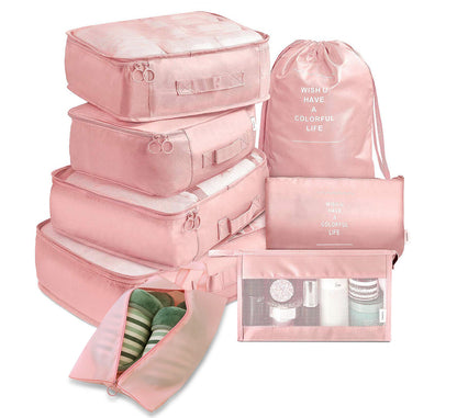 8-Piece Travel Luggage Organizer Packing Cube Set Bags