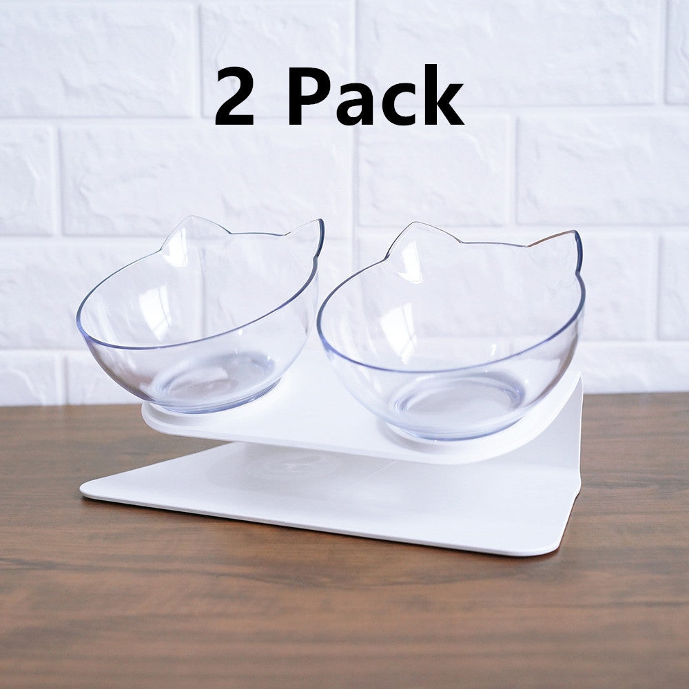 Ezzilife Raised Cat Food Bowl – Protects Neck & Spine