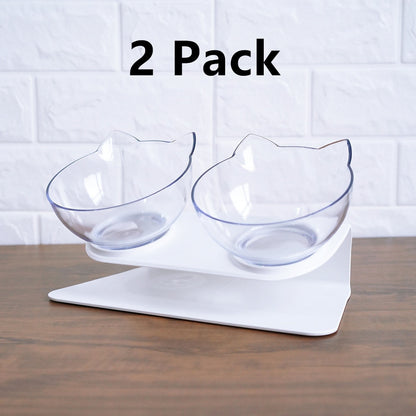 Ezzilife Raised Cat Food Bowl – Protects Neck & Spine