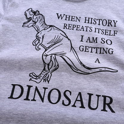 Boy's Suit Children's Clothing Spring And Summer Cartoon Dinosaur Short Sleeve