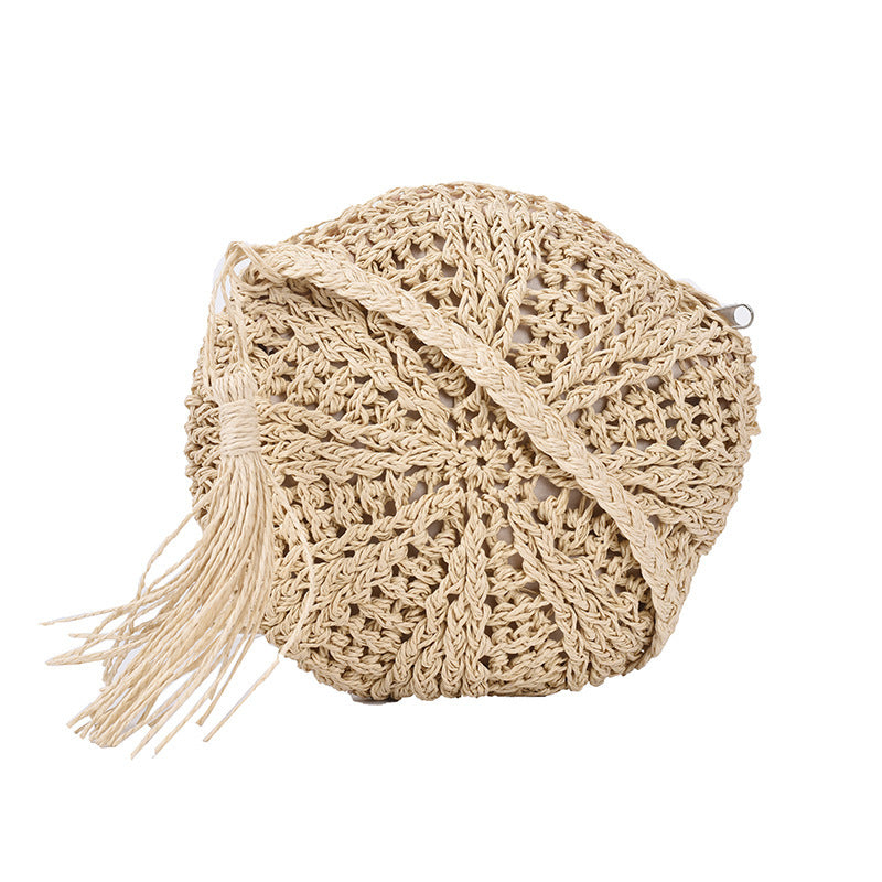 Summer Woven Bag, Handmade Straw Crossbody for Beach & Holidays