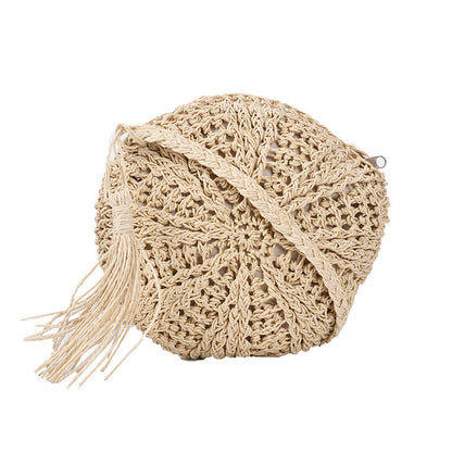 Summer Woven Bag, Handmade Straw Crossbody for Beach & Holidays