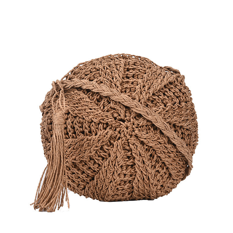 Summer Woven Bag, Handmade Straw Crossbody for Beach & Holidays