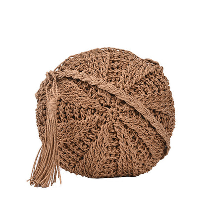 Summer Woven Bag, Handmade Straw Crossbody for Beach & Holidays