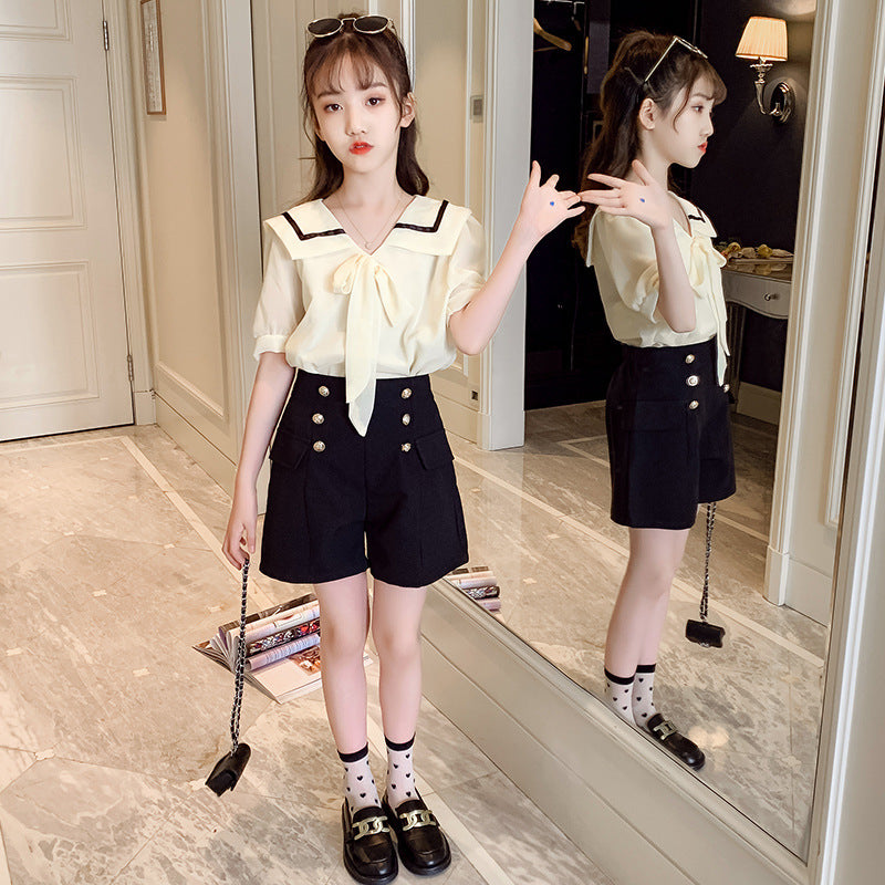 Summer Short-sleeved Chiffon Shorts Cover Children's Children's Clothing