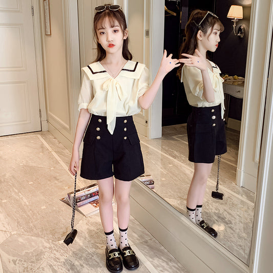 Summer Short-sleeved Chiffon Shorts Cover Children's Children's Clothing