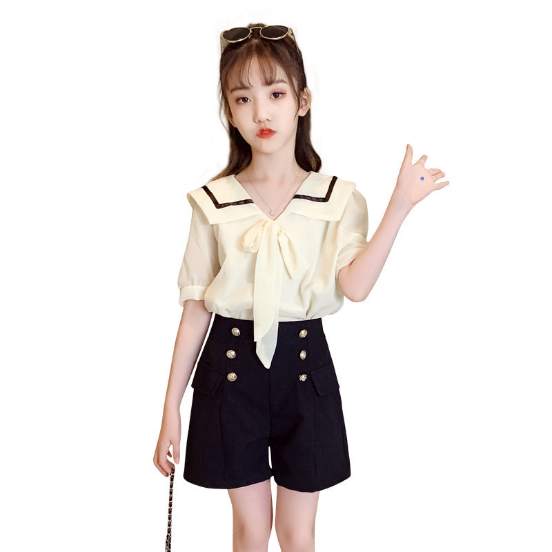 Summer Short-sleeved Chiffon Shorts Cover Children's Children's Clothing