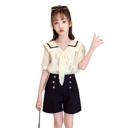 Summer Short-sleeved Chiffon Shorts Cover Children's Children's Clothing