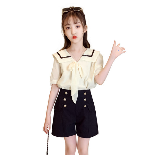 Summer Short-sleeved Chiffon Shorts Cover Children's Children's Clothing