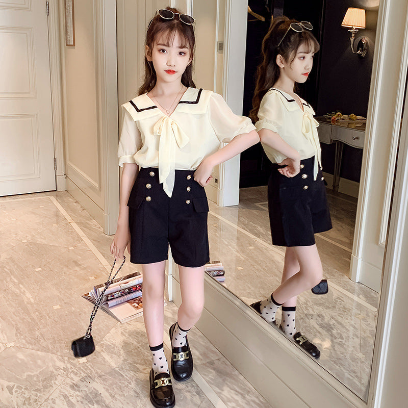 Summer Short-sleeved Chiffon Shorts Cover Children's Children's Clothing