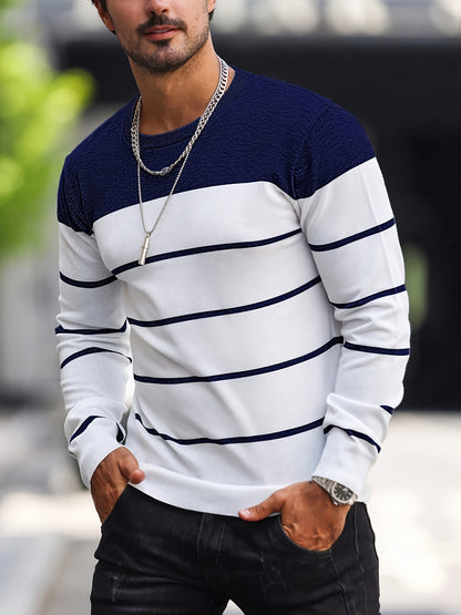 Men's Knitted Fashion Crew Casual Sweatshirt