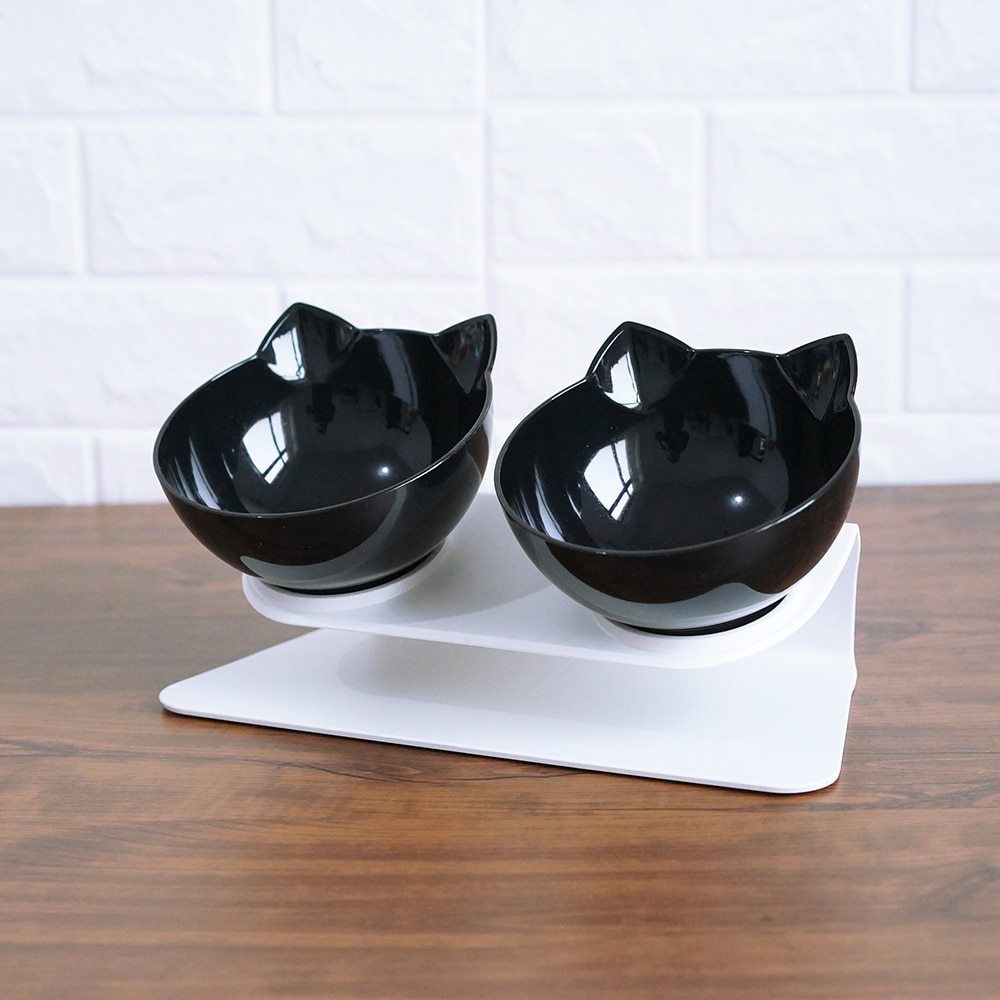 Ezzilife Raised Cat Food Bowl – Protects Neck & Spine