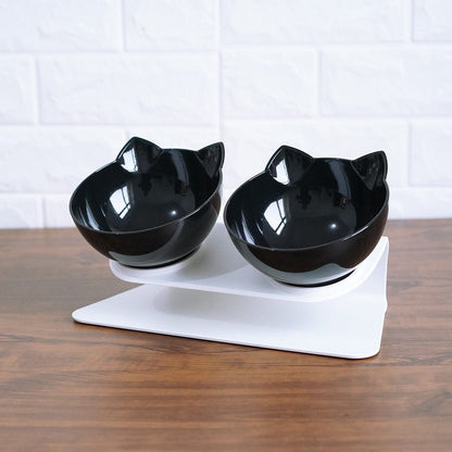 Ezzilife Raised Cat Food Bowl – Protects Neck & Spine
