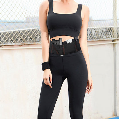 Outdoor sports women's waist holster embroidery