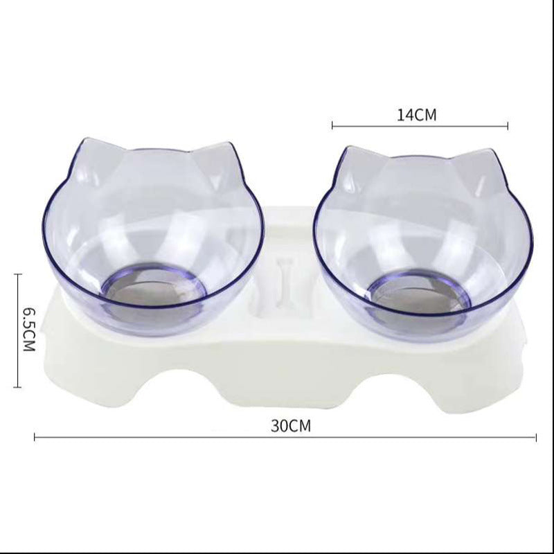 Ezzilife Raised Cat Food Bowl – Protects Neck & Spine