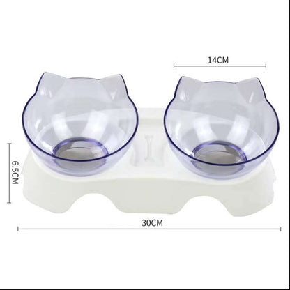 Ezzilife Raised Cat Food Bowl – Protects Neck & Spine