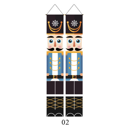 Christmas Couplet Curtain Hanging Cloth Lattice Decoration Hanging Flag