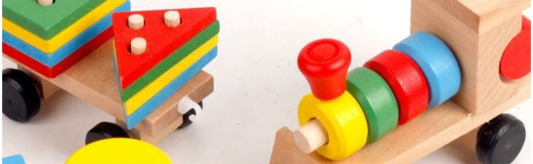 Ezzilife Wooden Train Toy – 3-in-1 Tractor Puzzle for Kids | SA Montessori Toy