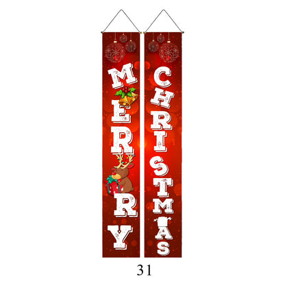 Christmas Couplet Curtain Hanging Cloth Lattice Decoration Hanging Flag