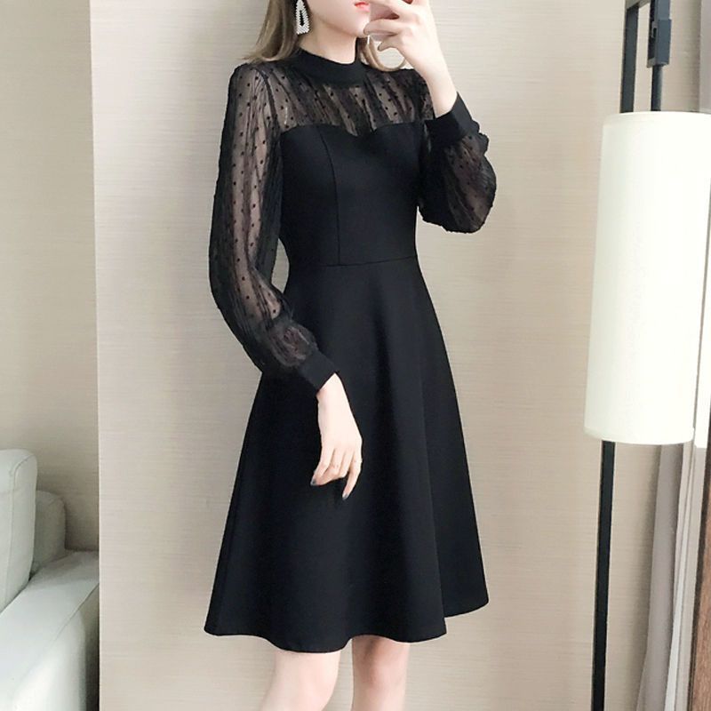 Slimming Long Sleeve Lace Underdress