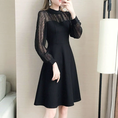 Slimming Long Sleeve Lace Underdress