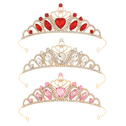 Children Crystal Crown Accessories Ballet Performance Diamond Updo Headband
